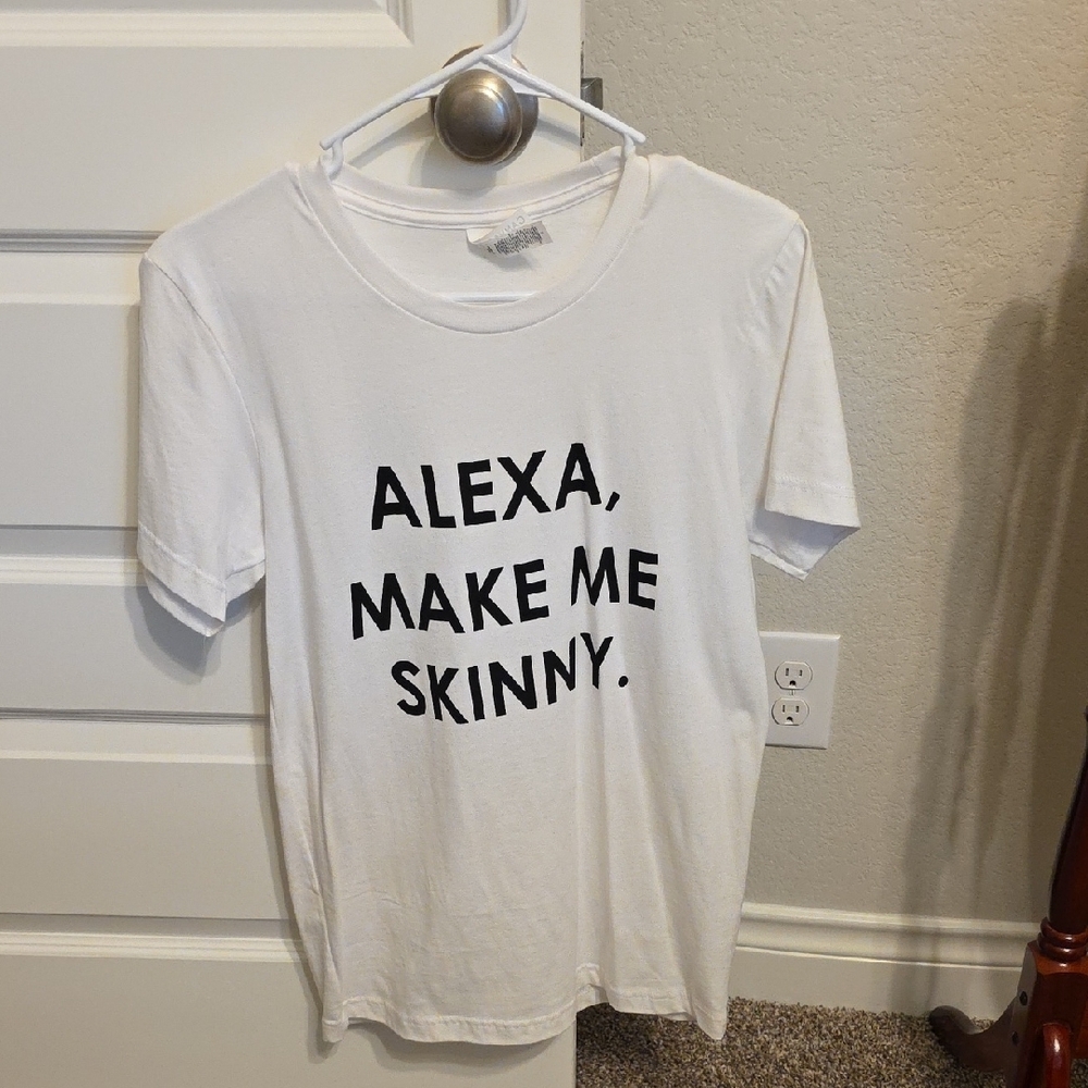 White Graphic Tee with Fun Text - Picture 4 of 9